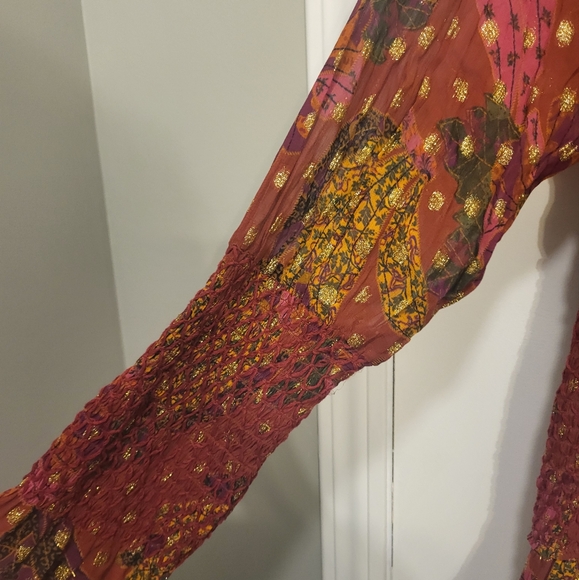 Farm Rio Bannana Flowers Smocked Mini Dress Size Small - Picture 14 of 16